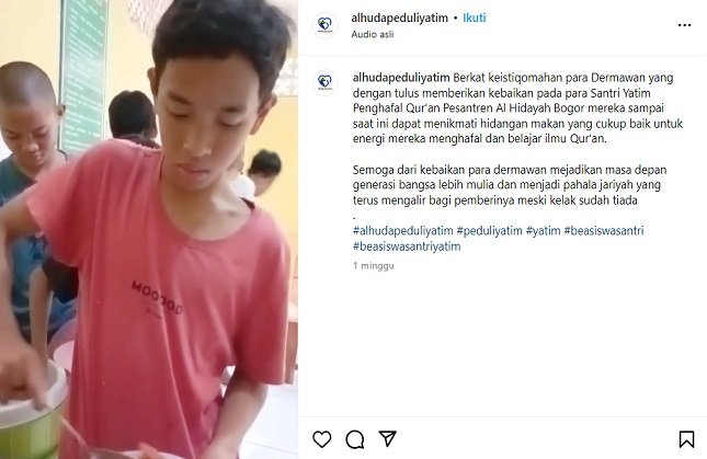 Gambar. Makan Siang Santri - www.alhudapeduliyatim.com